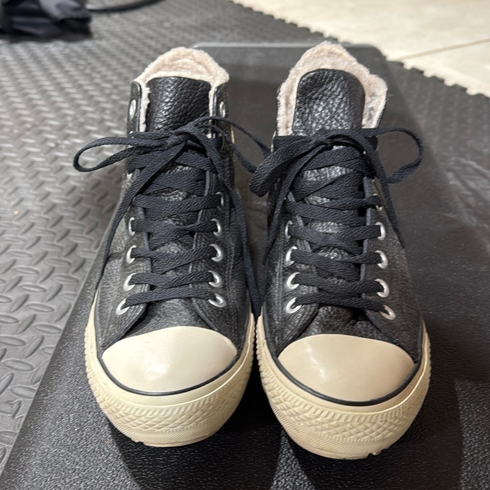 Converse all star black Sherpa hi top